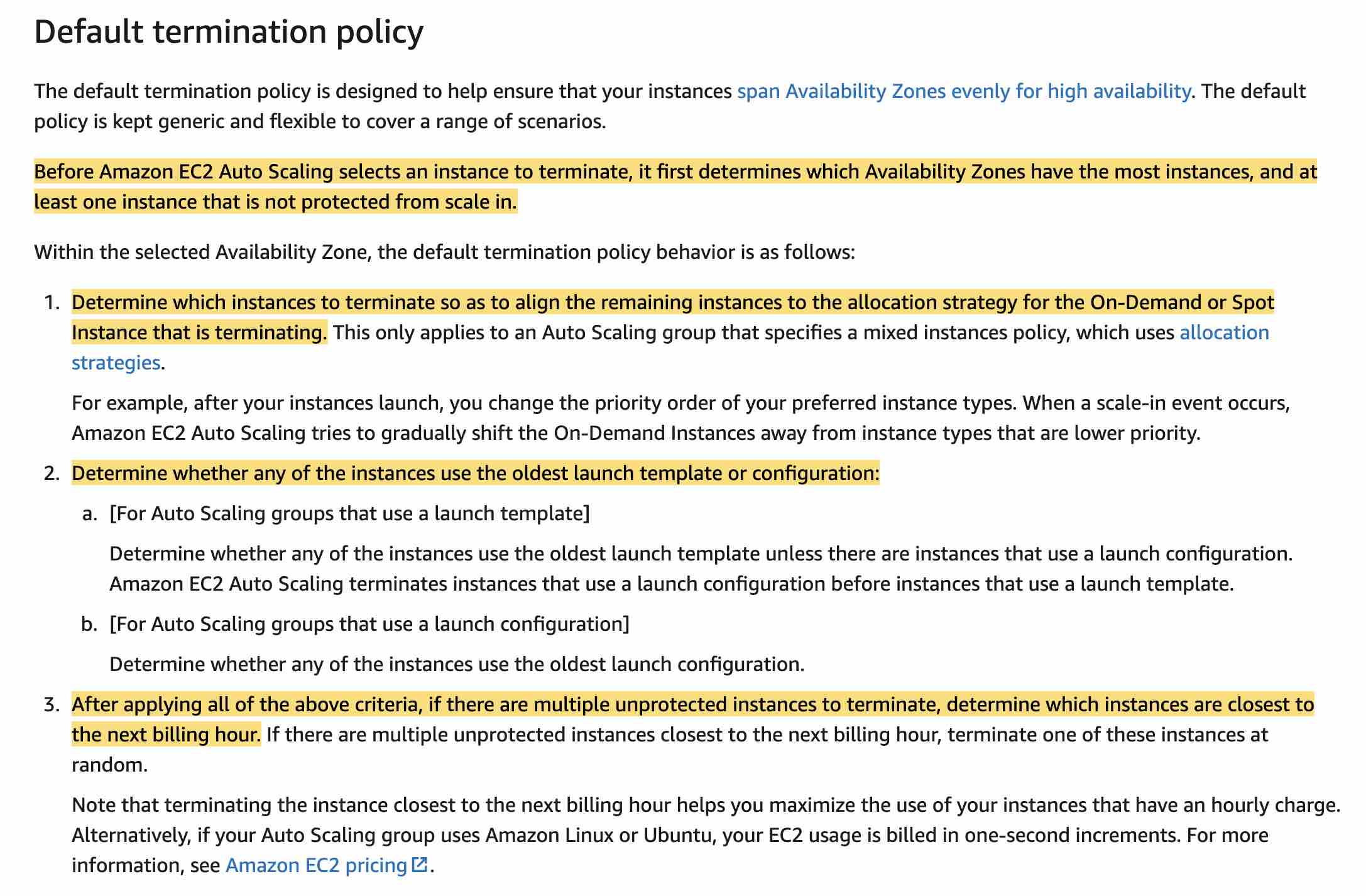 ASG termination policies